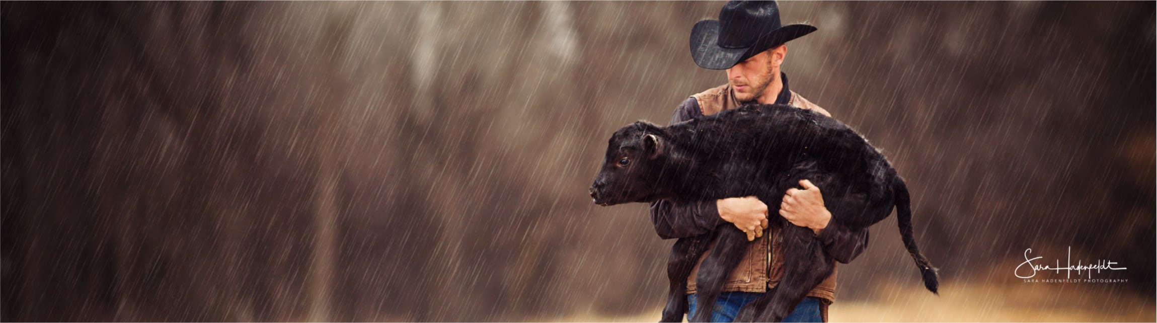 rancher in rain photo is flipped around